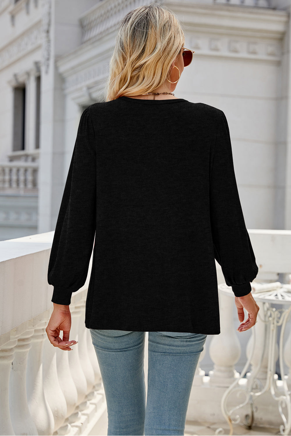 Round Neck Long Sleeve Top