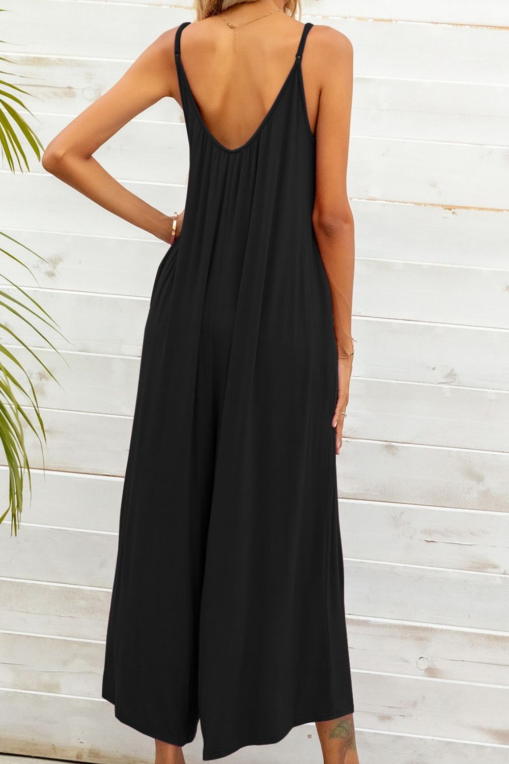 Spaghetti Strap Scoop Neck Jumpsuit